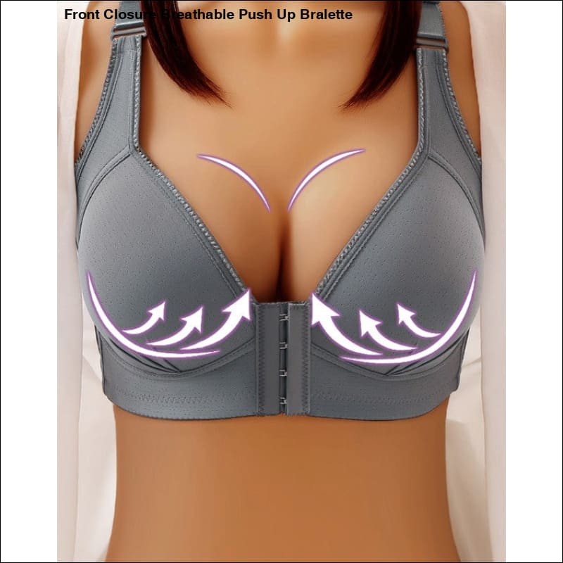 Front Closure Breathable Push Up Bralette